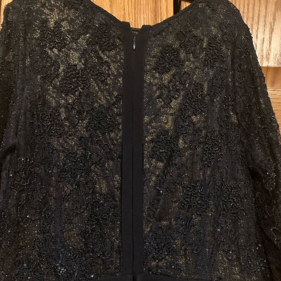 Navy Teri John size 12 peplum dress - Picture 3 of 6